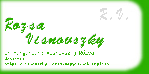 rozsa visnovszky business card